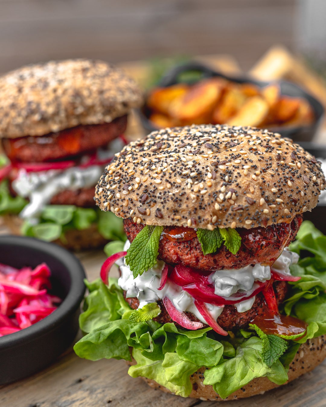 Nuggets with roasted sweet potato and a meal salad with peanut dressing Nuggets with roasted sweet potato and a meal salad with peanut dressing