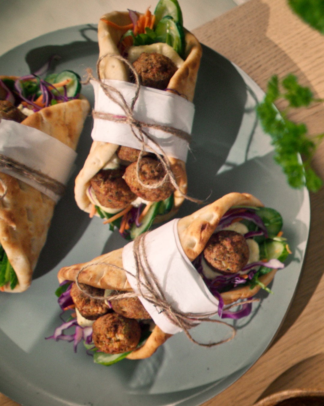 Vegan Falafel Pita's Vegan Falafel Pita's