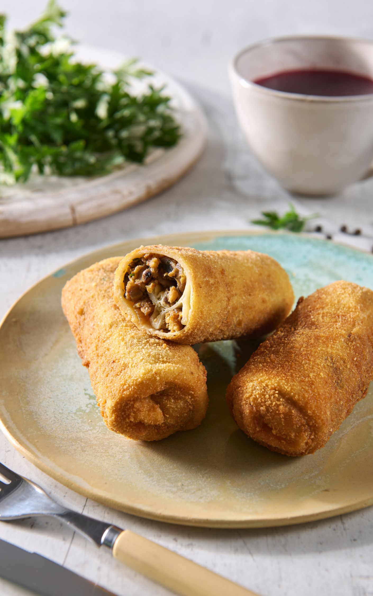 Krokiety z roślinnymi filecikami