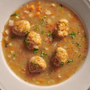 Wegetariański żur z Klopsikami Warzywnymi