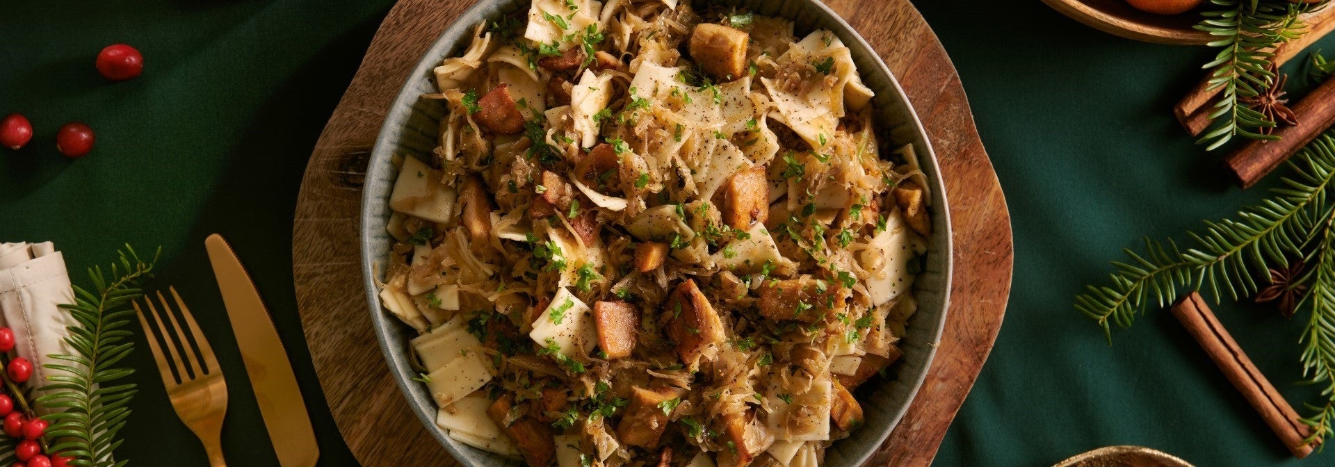 Łazanki z Filecikami Wegańskimi i kiszoną kapustą