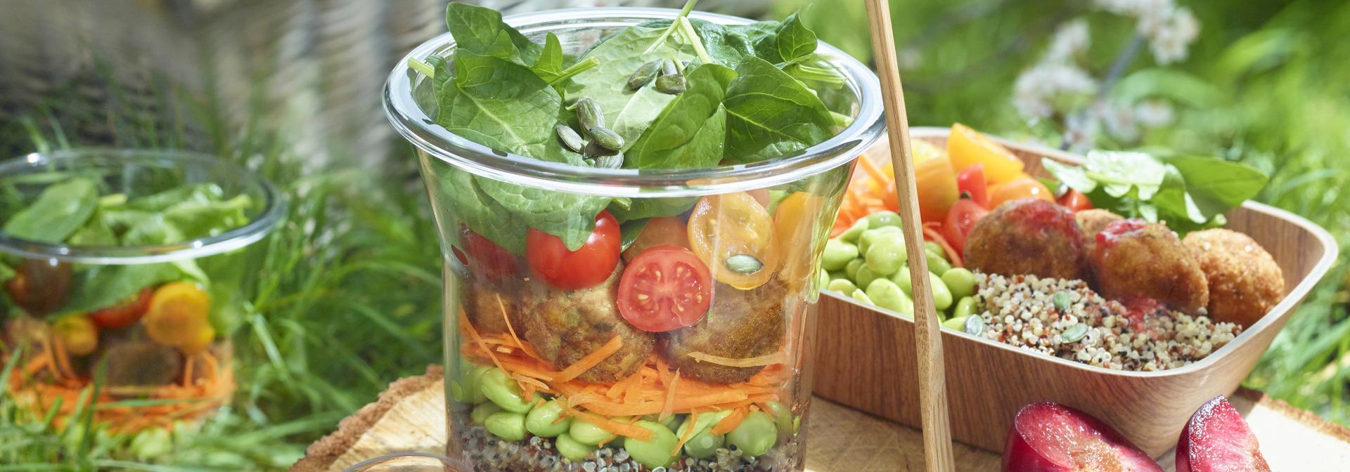 Picnic salad jar