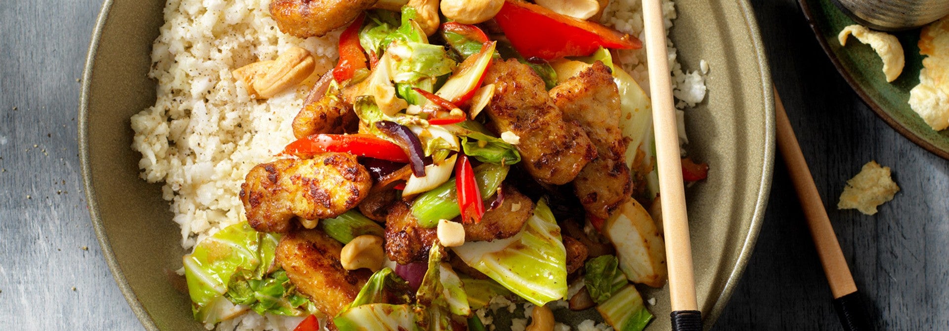 No waste cauliflower rice