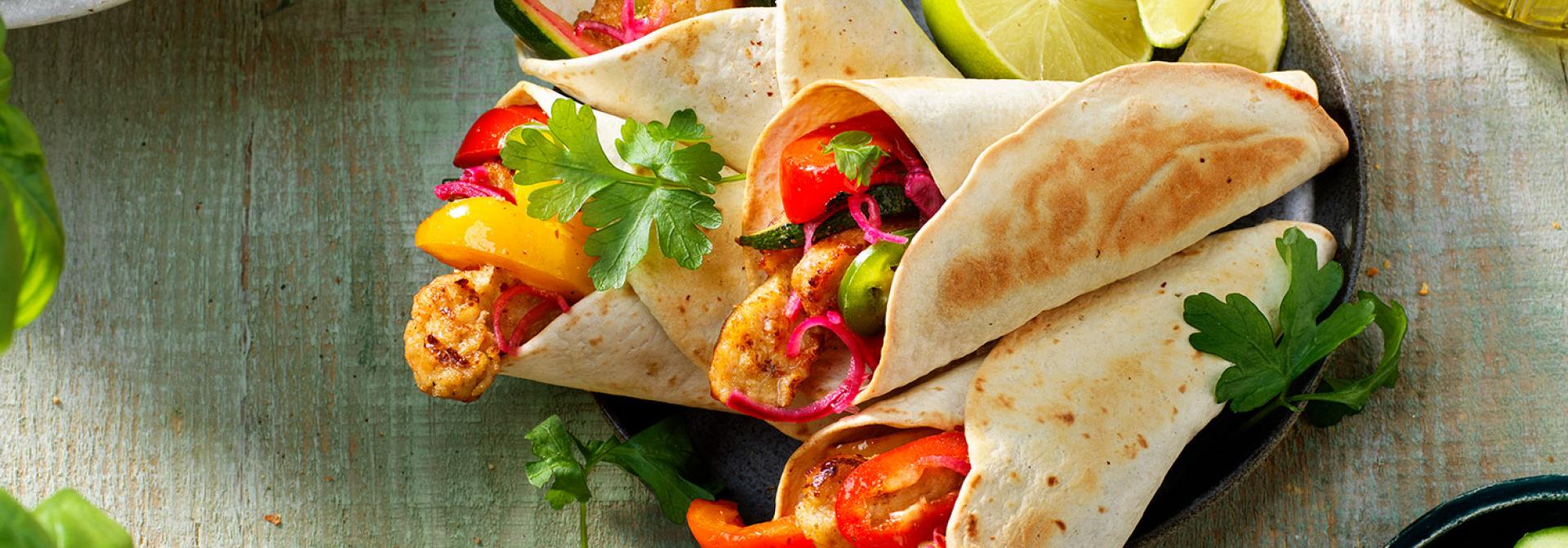 Mini wrapy z filecikami roślinnymi