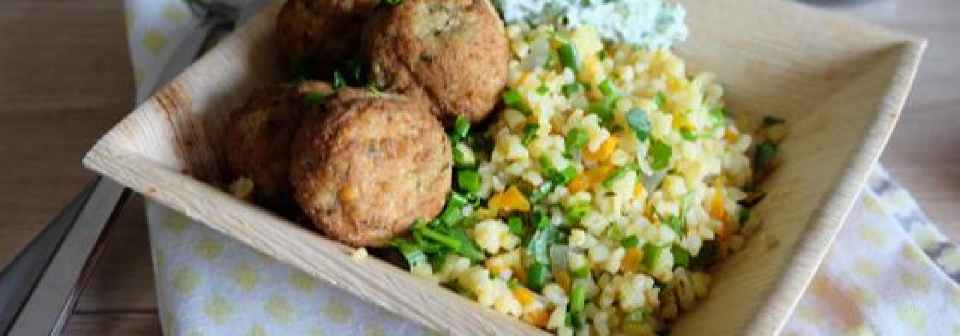 Wegańskie Falafele z kaszą bulgur i ziołami