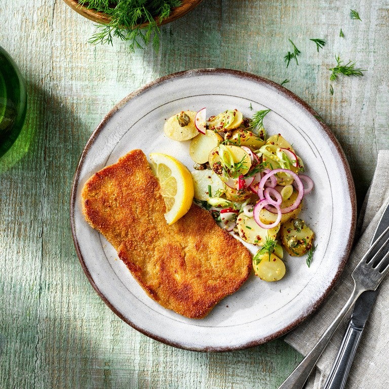 Sensational Schnitzel with kartoffel salad Sensational Schnitzel with kartoffel salad
