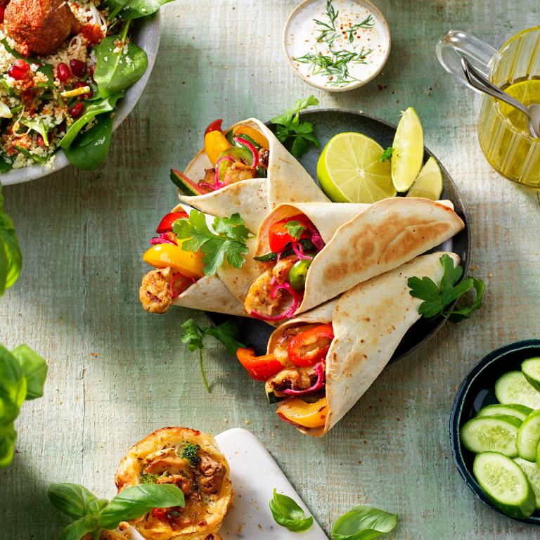 Mini wrapy z filecikami roślinnymi Mini wrapy z filecikami roślinnymi